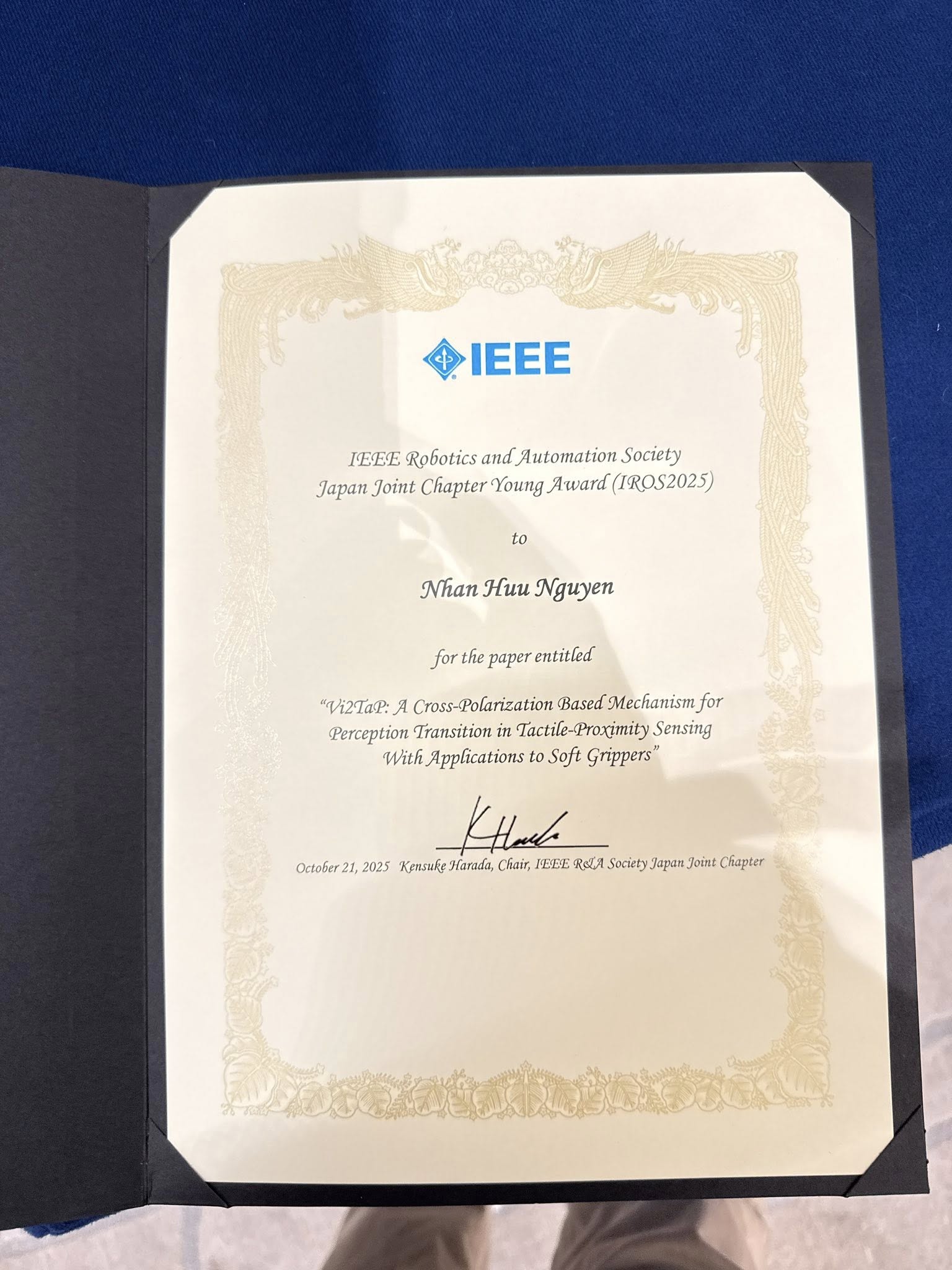 IROS 2025 Certificate